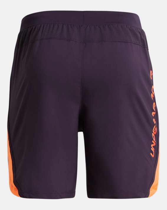 Men's UA Launch 7'' Graphic Shorts in Purple image number 7